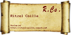 Ritzel Csilla névjegykártya