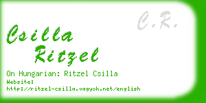 csilla ritzel business card